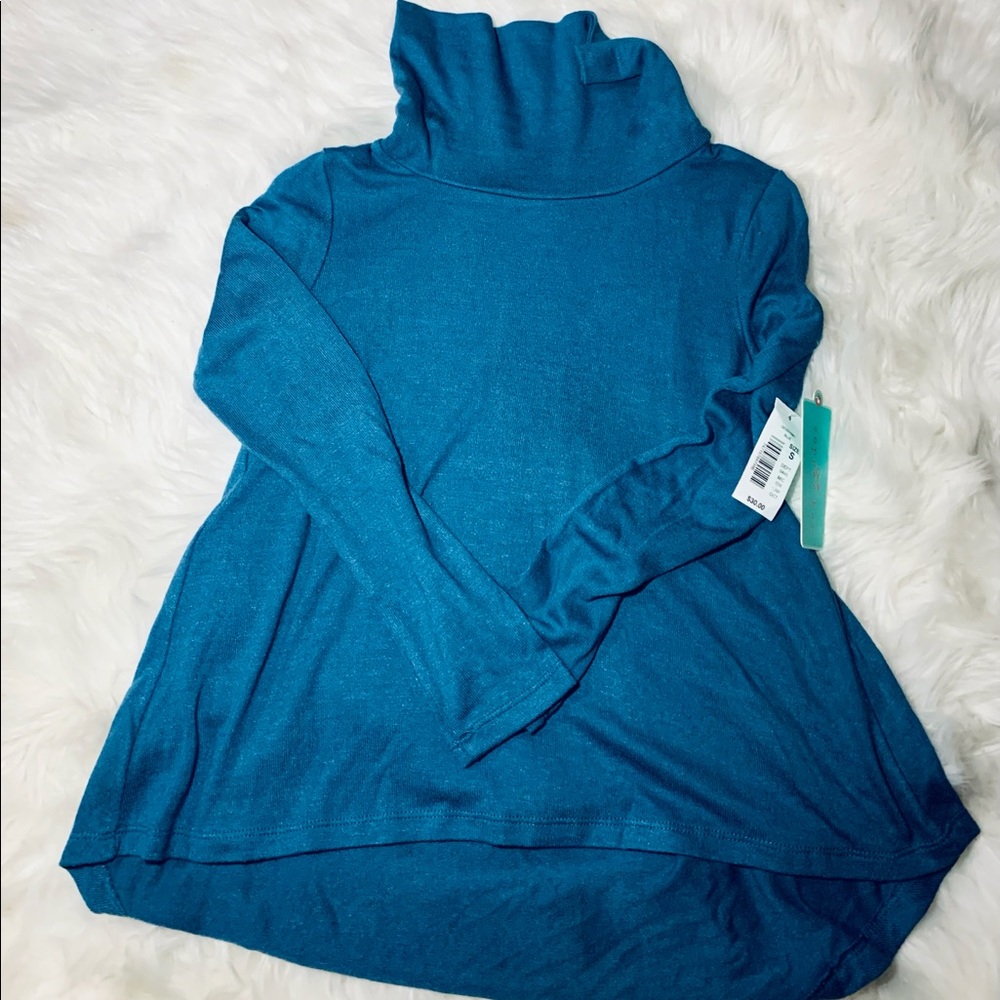 Loose turtleneck long sleeve top